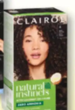 Familiprix CLAIROL, Natural Instincts, Hair color ammonia-free or Nice'n easy, Permanent hair color offer