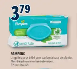 Familiprix Pampers Free & Gentle fragrance free wipes 52un offer