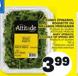 Marché Bonichoix ATTITUDE FRAÎCHE BABY SPINACH, ARUGULA OR SPRING MIX offer