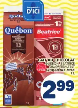 Marché Bonichoix QUÉBON, BEATRICE OR SEALTEST CHOCOLATE MILK offer