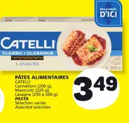 Marché Bonichoix CATELLI Cannelloni (200 g), Manicotti (225 g), Lasagne (250 à 500 g) PASTA offer