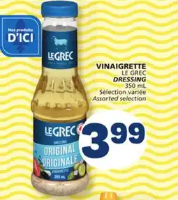 Marché Bonichoix VINAIGRETTE LE GREC LE GREC DRESSING offer