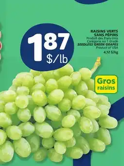 Marché Bonichoix SEEDLESS GREEN GRAPES offer