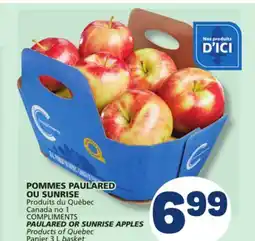 Marché Bonichoix COMPLIMENTS PAULARED OR SUNRISE APPLES offer
