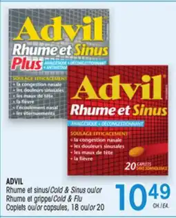 Uniprix ADVIL Rhume et sinus/Cold & Sinus ou/or Rhume et grippe/Cold & Flu Caplets ou/or Capsules offer