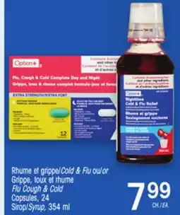 Uniprix OPTION+ Rhume et grippe/Cold & Flu ou/or Flu Cough & Cold Capsules offer