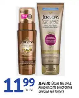 Uniprix JERGENS ÉCLAT NATUREL Autobronzants sélectionnés/Selected self tanners offer