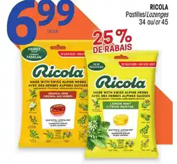 Uniprix RICOLA Pastilles/Lozenges offer