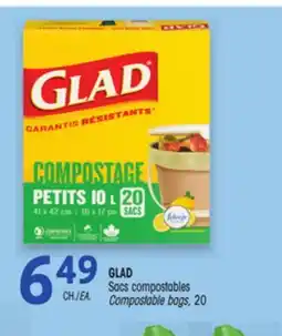 Uniprix GLAD Sacs compostables/ Compostable bags offer