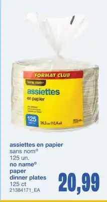 Wholesale Club ASSIETTES EN PAPIER, 125 un offer