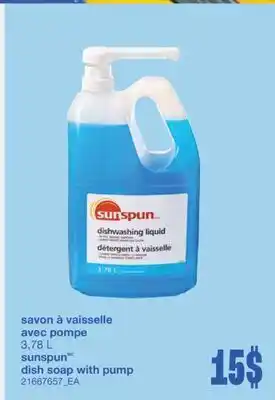 Wholesale Club SAVON À VAISSELLE AVEC POMPE, 3,78 L offer