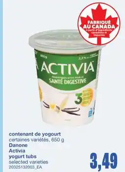 Wholesale Club ACTIVIA CONTENANT DE YOGOURT, 650g offer