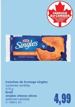Wholesale Club TRANCHES DE FROMAGE SINGLES, 410 g offer
