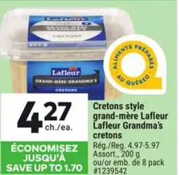 Giant Tiger Lafleur Grandma's cretons offer