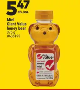 Giant Tiger Miel Giant Value honey bear offer