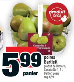 Super C POIRES BARTLETT| BARTLETT PEARS offer