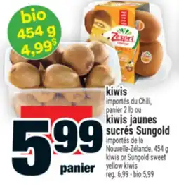 Super C kiwis | kiwis or kiwis jaunes sucrés Sungold | Sungold sweet yellow kiwis offer