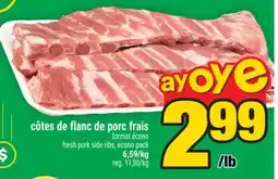 Super C CÔTES DE FLANC DE PORC FRAIS FRESH | PORK SIDE RIBS, ECONO PACK offer