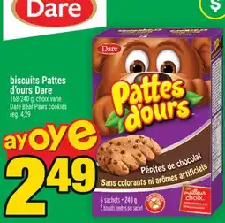 Super C biscuits Pattes d'ours Dare | Dare Bear Paws cookies offer