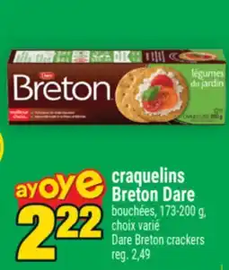 Super C CRAQUELINS BRETON DARE | DARE BRETON CRACKERS offer