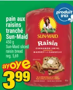 Super C PAIN AUX RAISINS TRANCHÉ SUN-MAID | SUN-MAID SLICED RAISIN BREAD offer