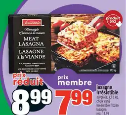 Super C LASAGNE IRRÉSISTIBLE | IRRÉSISTIBLE FROZEN LASAGNA offer