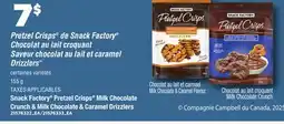 Provigo SNACK FACTORY PRETZEL CRISPS MILK CHOCOLATE CRUNCH & MILK CHOCOLATE & CARAMEL DRIZZLERS, 155 g offer
