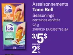 Provigo TACO BELL SEASONINGS, 28 g offer