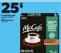 Provigo MCCAFÉ K-CUPS, 30 UN offer