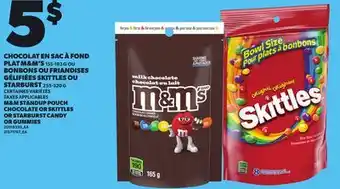 Provigo M&M STANDUP POUCH CHOCOLATE, 155-193 G OR SKITTLES OR STARBURST CANDY OR GUMMIES, 255-320 G offer
