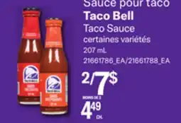 Provigo TACO BELL TACO SAUCE, 207 mL offer