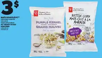 Provigo PC READY TO EAT POPCORN, 220-250 G offer
