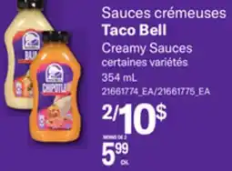 Provigo TACO BELL CREAMY SAUCES, 354 mL offer