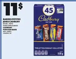 Provigo CADBURY FUN SIZE BARS, 45'S, 558 G offer