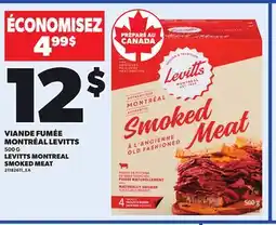Provigo LEVITTS MONTREAL SMOKED MEAT, 500 G offer