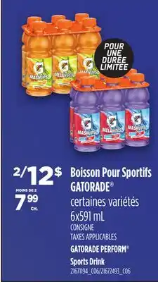 Provigo GATORADE PERFORM SPORTS DRINK, 6x591 mL offer