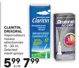 Brunet CLARITIN, DRIXORAL nasaux sélectionnés offer