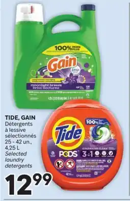 Brunet TIDE, GAIN Détergents à lessive sélectionnés offer