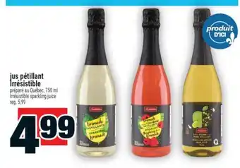 Super C jus pétillant Irrésistible | Irrésistible sparkling juice offer