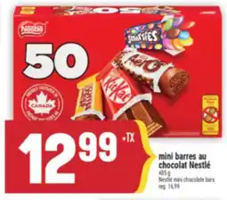 Marché Adonis MINI BARRES AU CHOCOLAT NESTLÉ | NESTLÉ MINI CHOCOLATE BARS offer