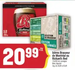 Marché Adonis BIÈRES BRASSEUR DE MONTRÉAL OU RICKARD'S RED | BEER offer