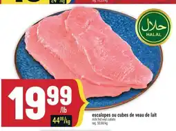 Marché Adonis Escalopes ou cubes de veau de lait | Milk fed veal cutlets offer