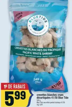 Marché Adonis Crevettes blanches crues décortiquées 41/50 Blue Tide | Blue Tide raw white peeled shrimps 41/50 offer