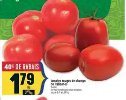Marché Adonis Tomates rouges de champs ou italiennes | red field tomatoes or italian tomatoes offer