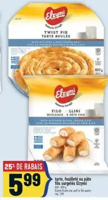 Marché Adonis Tarte, feuilleté ou pâte filo surgelés Elzymi | Elzymi frozen pie, puff or filo pastry offer