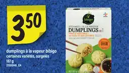 Maxi DUMPLINGS À LA VAPEUR BIBIGO, 187 G offer