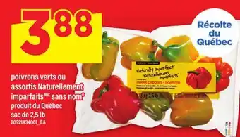 Maxi POIVRONS VERTS OU ASSORTIS NATURELLEMENT IMPARFAITS SANS NOM , sac de 2,5 lb offer