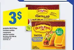Maxi PRODUITS OLD EL PASO | COMPONENTS, 94-334 G, 243-398 ML offer