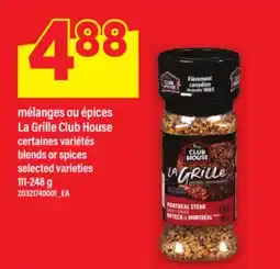 Maxi MÉLANGES OU ÉPICES LA GRILLE CLUB HOUSE | BLENDS OR SPICES, 111-248 G offer