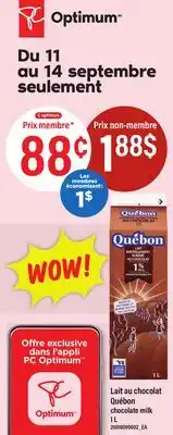 Maxi LAIT AU CHOCOLAT QUÉBON | CHOCOLATE MILK, 1 L offer